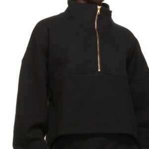 Gil Rodriquez Black Diana Half-Zip Sweater